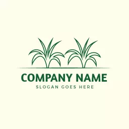 Lush Green Grass Representing Premium Lawn Care Logo Template