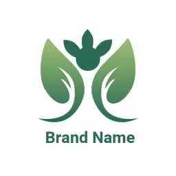 Lush Green Leaves Symbolizing a Sustainable Environment Logo Template