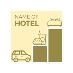 Luxurious Golden Hotel Amenities and Comfort Logo Template