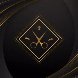 Luxurious Golden Scissors Design for a Royal Barber Logo Template