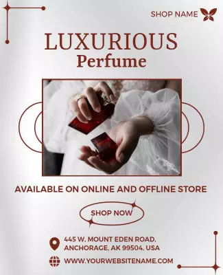 Luxurious Perfume Store Promotional Flyer Template