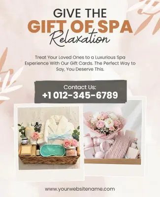 Luxurious Spa Gift Experience Flyer Template
