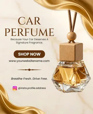 Luxury Car Perfume Advertisement Poster Template
