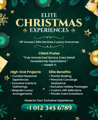 Luxury Elite Christmas Experience Flyer Template