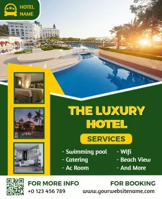 Luxury Hotel Services Flyer Template
