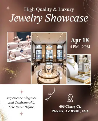 Luxury Jewelry Showcase Event Flyer Template
