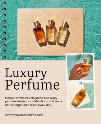 Luxury Perfume Advertisement Poster Template