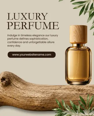 Luxury Perfume Advertising Poster Template