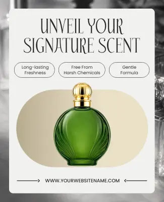 Luxury Perfume Product Showcase Poster Template