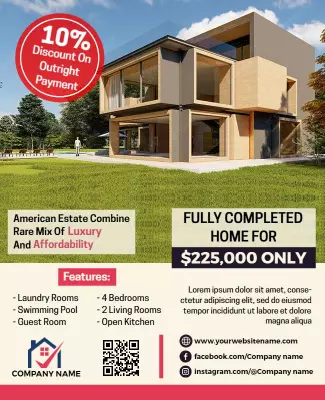Luxury Real Estate Property Sale Flyer Template
