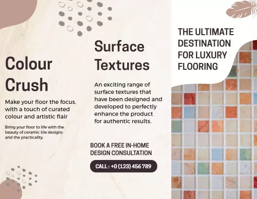 Luxury Textured Flooring Designs and Consultation Brochure Template