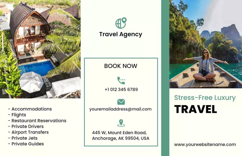 Luxury Travel Agency Adventure and Safari Services Brochure Template