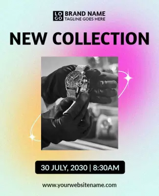Luxury Watch Collection Launch Flyer Template