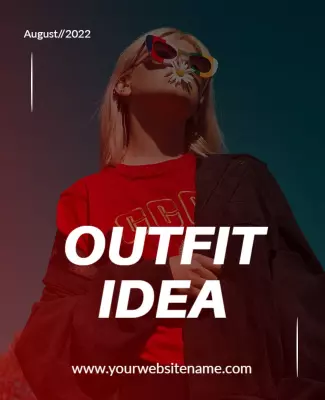 Madras and Diesel Minimalist Outfit Idea Flyer Template