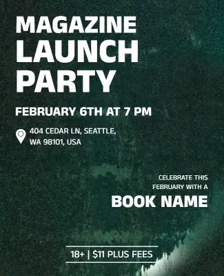 Magazine Launch Party Event Flyer Template