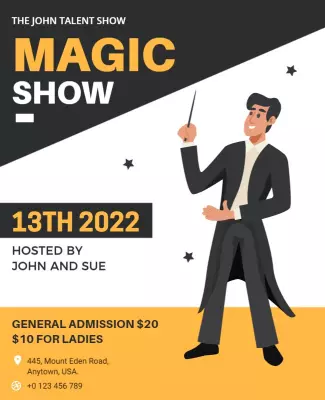 Magic Performance Entertainment Flyer Template