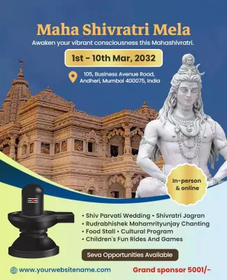 Maha Shivratri Mela Celebration Flyer Template