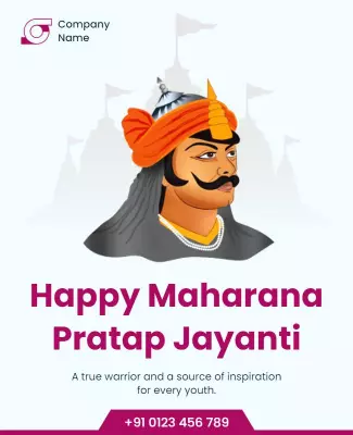Maharana Pratap Jayanti Celebration Flyer Template