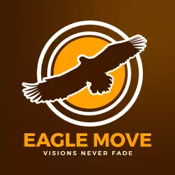 Majestic Brown Eagle Soaring with Dynamic Movement Logo Template