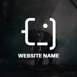 Majestic Elephant Silhouetted in Nature Website Logo Template