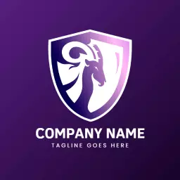 Majestic Goat Design Featuring Modern Shield Logo Template