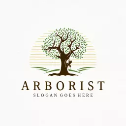 Majestic Green Tree Surrounded by Natural Elements Logo Template