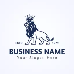 Majestic Lion Design Embodying Strength and Leadership Logo Template