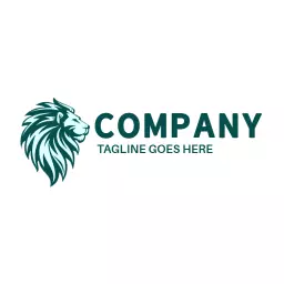 Majestic Lion Design Incorporating Nature for Your Brand Logo Template