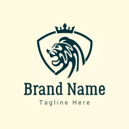 Majestic Lion Head Design Symbolizing Strength and Power Logo Template