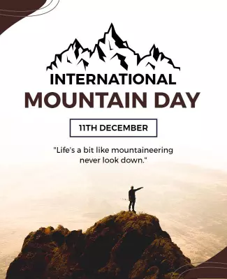 Majestic Mountain Landscape for International Mountain Day Poster Template