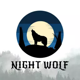 Majestic Wolf Howling Under a Full Moon Logo Template