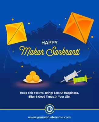 Makar Sankranti Celebration Festival Flyer Template