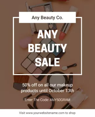 Makeup Product Beauty Sale Flyer Template