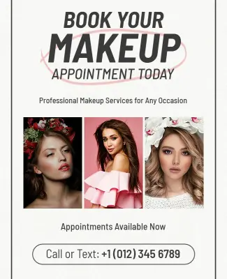 Makeup Services Appointment Booking Flyer Template