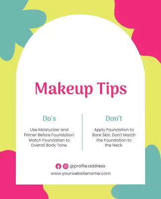 Makeup Tips and Advice Flyer Template
