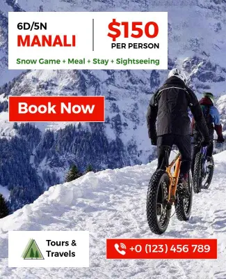 Manali Sightseeing and Activities Tour Flyer Template