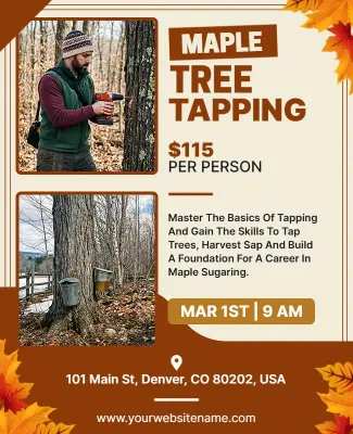 Maple Tree Tapping Workshop Flyer Template