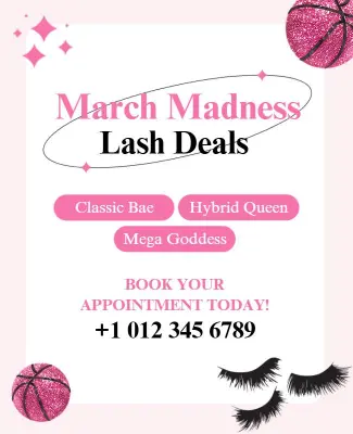 March Madness Lash Specials Flyer Template