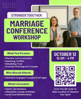 Marriage Conference Workshop Educational Flyer Template