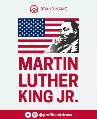 Martin Luther King Jr Tribute Flyer Template
