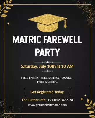 Matric Farewell Celebration Event Flyer Template