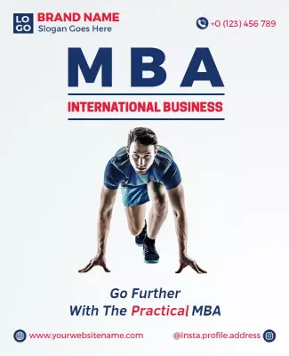 Mba International Business Course Flyer Template