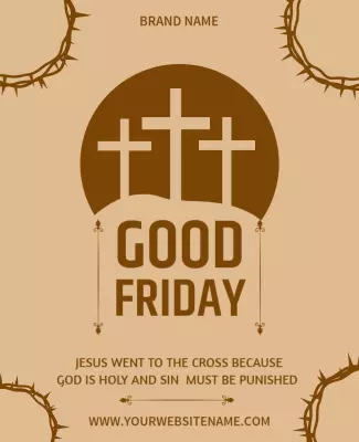 Meaningful Religious Good Friday Reflection Poster Template