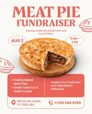 Meat Pie Fundraiser Event Flyer Template