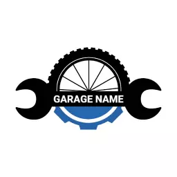 Mechanical Gear and Wrench Design for Garage Name Logo Template