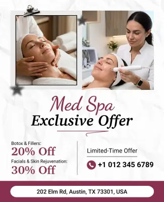 Med Spa Exclusive Treatment Offer Flyer Template