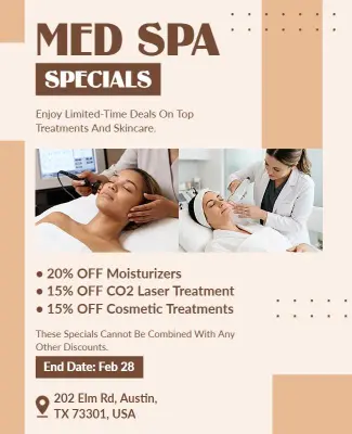 Med Spa Special Treatments Flyer Template