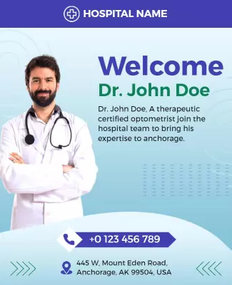 Medical Professional Welcome Announcement Flyer Template