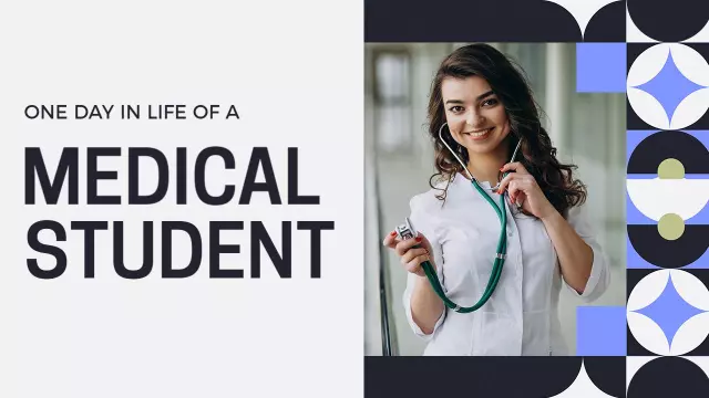 Medical Student Daily Routine Vlog Trending YouTube Thumbnail Template