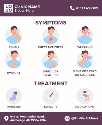 Medical Symptom and Treatment Guide Poster Template